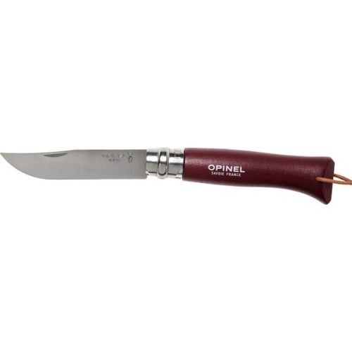Nóż Opinel Colorama 08 Inox grab z rzemykiem