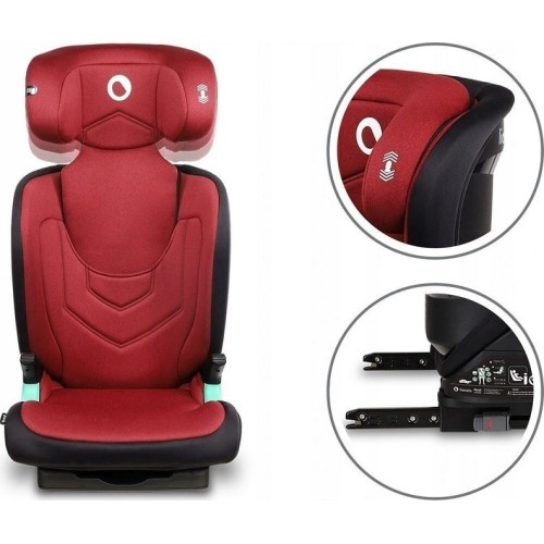 Fotelik samochodowy Lionelo Neal czerwony burgund, 15-36kg