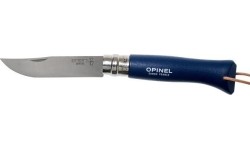 Nóż z paskiem Opinel Colorama 08 Inox, granatowy, w etui