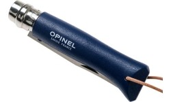 Opinel Colorama 08 Inox Nóż do chwytania z paskiem, granatowy, z okładziną