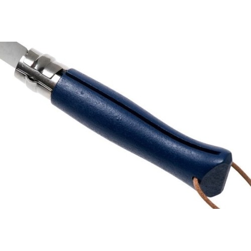 Nóż z paskiem Opinel Colorama 08 Inox, granatowy, w etui