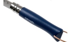 Opinel Colorama 08 Inox Nóż do chwytania z paskiem, granatowy, z okładziną