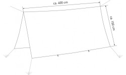 Zadaszenie od słońca deszczu Plandeka nad hamak Amazonas Traveller XXL