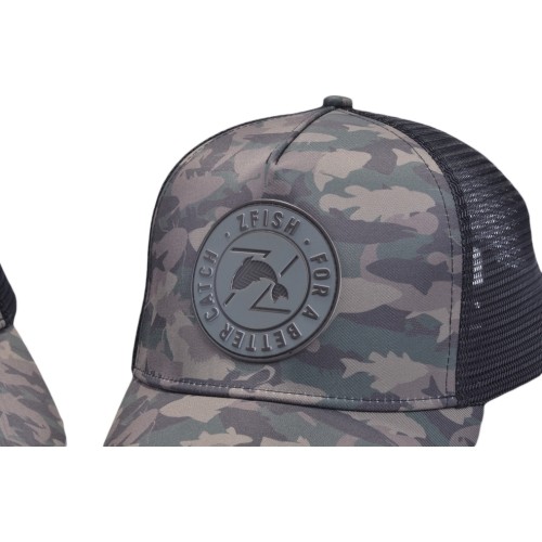 Męska czapka z daszkiem wędkarska dla wędkarzy Zfish Fish - kamuflaż