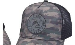 Męska czapka z daszkiem wędkarska dla wędkarzy Zfish Fish - kamuflaż