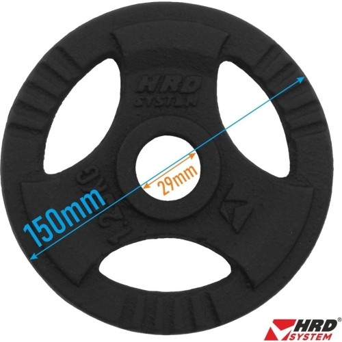 Obciążnik żeliwny z uchwytami Platinum Fitness Beltor HRD System Line, 1,25kg, 29mm