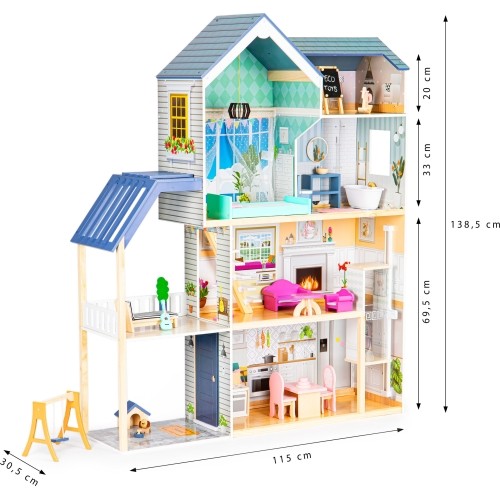 Domek dla lalek XXL Ecotoys Rezydencja Maya