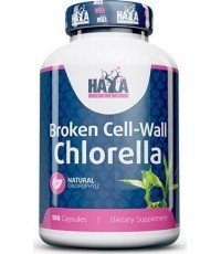 Haya Labs Broken Cell Wall Chlorella (Chlorelė) 100kaps.