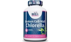 Haya Labs Broken Cell Wall Chlorella (Chlorelė) 100kaps.