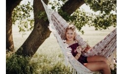 Rodzinny hamak ogrodowy Amazonas RIO, Bordeaux