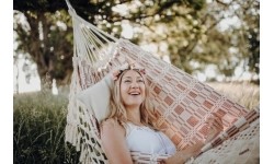 Rodzinny hamak ogrodowy Amazonas RIO, Bordeaux