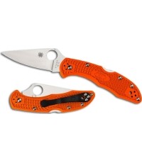 Nóż składany Spyderco C11FPOR Delica 4, Flat Ground, Pomarańczowy