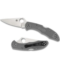 Nóż składany Spyderco C11FPGY Delica 4, Flat Ground - szary