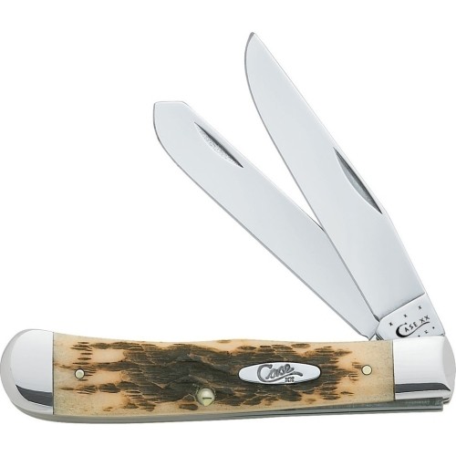 Składany nóż kieszonkowy Case CV Amber Bone Trapper
