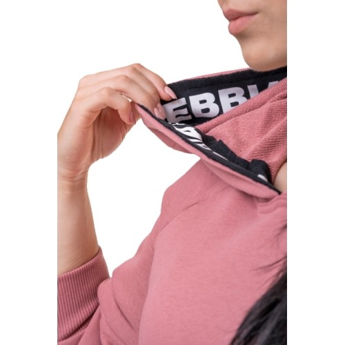Damska długa bluza z kapturem Nebbia Everyday Hero 580 - Marron