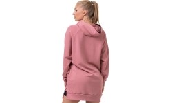 Damska długa bluza z kapturem Nebbia Everyday Hero 580 - Old Rose