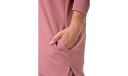 Damska długa bluza z kapturem Nebbia Everyday Hero 580 - Old Rose