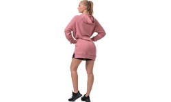 Damska długa bluza z kapturem Nebbia Everyday Hero 580 - Old Rose
