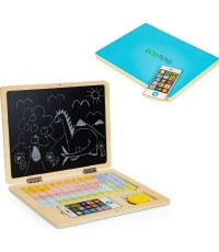 Educational Magnetic Board Laptop With Letters And Numbers Eco Toys, Bue