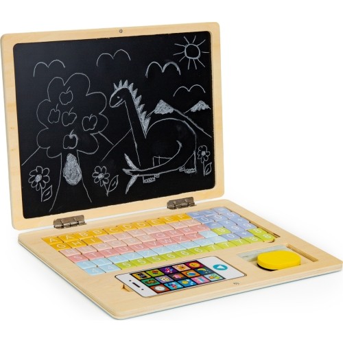 Educational Magnetic Board Laptop With Letters And Numbers Eco Toys, Bue