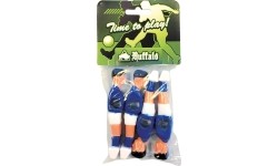 Zapasowe piłkarzyki Buffalo, niebiesko-białe, 13 mm, 4 szt.