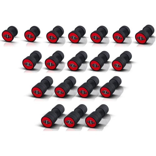 Hantle stalowe gumowane Marbo Sport - czerwone, 42,5 kg