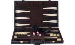 Zestaw do gry w backgammon Buffalo, czarny, 46 x 30 cm