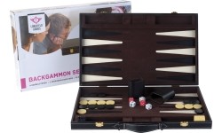 Zestaw do gry w backgammon Buffalo, czarny, 46 x 30 cm