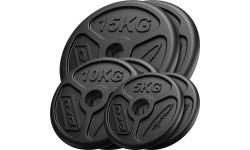 Zestaw obciążeń żeliwnych olimpijskich 60 kg / 2 x 15 kg + 2 x 10 kg + 2 x 5 kg MW-2x15KG_2x10KG_2x5KG-OLI - Marbo Sport