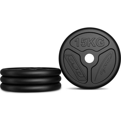 Zestaw obciążeń żeliwnych olimpijskich 60 kg / 2 x 15 kg + 2 x 10 kg + 2 x 5 kg MW-2x15KG_2x10KG_2x5KG-OLI - Marbo Sport