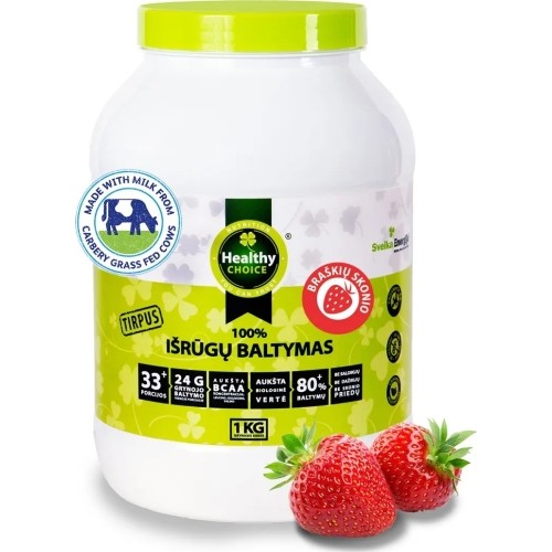 Białko serwatkowe Healthy Choice, smak truskawkowy, 1 kg