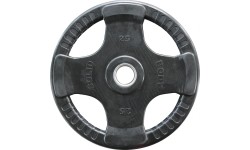 Ogumowany obciążnik talerz obciążenie do sztangi z uchwytami Olympic Body-Solid - 25 kg