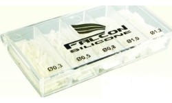 Zestaw silikonowych tulejek pływakowych Falcon, 0,3-1,2 mm, 10 mm