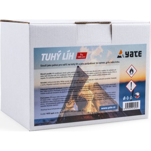 YATE spirytus stały – 1,0 kg tabletki w pudełku
