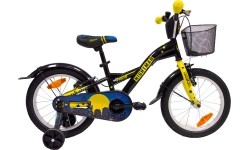 Rower dziecięcy 4KIDS Nightman 16", rama 10" (25,5 cm), stalowy, czarno-niebieski