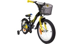 Rower dziecięcy 4KIDS Nightman 16", rama 10" (25,5 cm), stalowy, czarno-niebieski