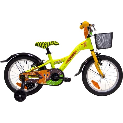 Rower 4KIDS Lion 16", rozmiar 10" (25,5 cm) (aluminium, żółty)