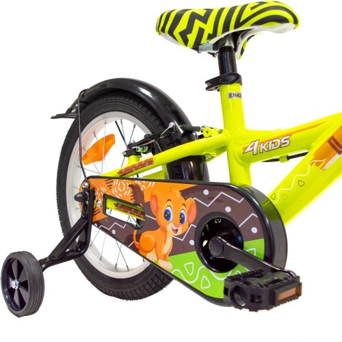 Rower 4KIDS Lion 16", rozmiar 10" (25,5 cm) (aluminium, żółty)