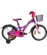 Rower 4KIDS Bubble 16", rozmiar 10" (25,5 cm), aluminiowy, fioletowy