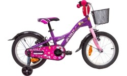 Rower 4KIDS Bubble 16", rozmiar 10" (25,5 cm), aluminiowy, fioletowy