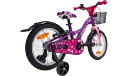 Rower 4KIDS Bubble 16", rozmiar 10" (25,5 cm), aluminiowy, fioletowy