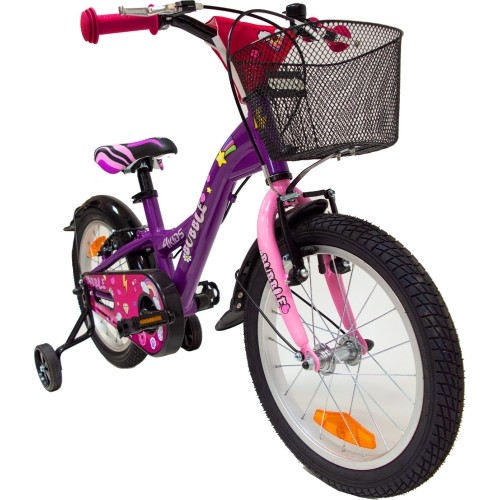 Rower 4KIDS Bubble 16", rozmiar 10" (25,5 cm), aluminiowy, fioletowy