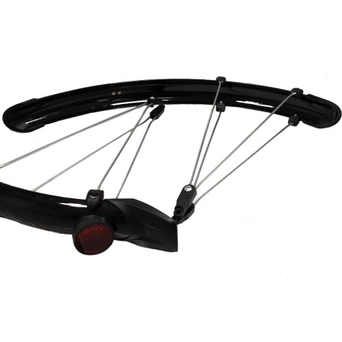 Zestaw błotników 28" 51mm, z mocowaniami (czarne)