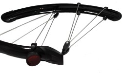 Zestaw błotników 28" 51mm, z mocowaniami (czarne)