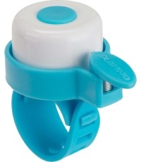 Dzwonek BONIN z gumowym paskiem (biały/niebieski)