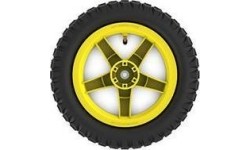 Koło żółte 12.5x2.25-8 all terrain, traction