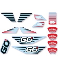 BERG GO² SparX Red - Zestaw naklejek