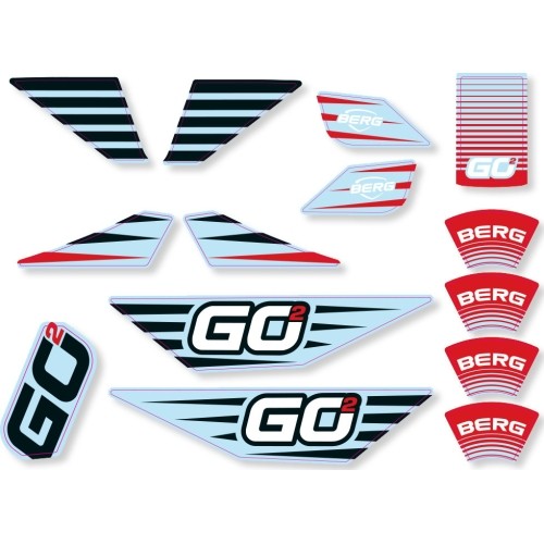 Zestaw naklejek BERG GO² SparX Red