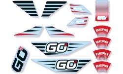 BERG GO² SparX Red - Zestaw naklejek