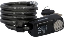 Zapięcie rowerowe Fischer Alarm // z alarmem 110 dB, linkowe, na klucz, 12 x 1200 mm